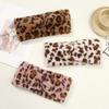 Leopard Print Hair Bands Cross Plush Hair Accessories Sweet Elastic Headbands  Autumn Winter