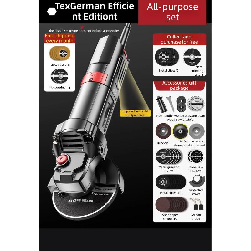 Pure Copper Motor Angle Grinder Polishing Machine Multifunctional Small Polishing Cutting Machine Hand Grinding Wheel Household