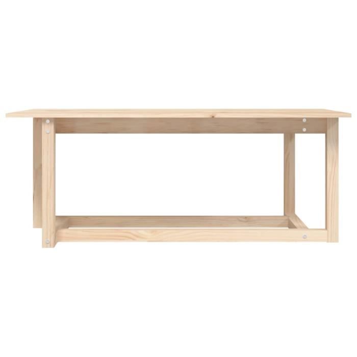 VidaXL Table basse 110x55x45 cm Bois massif de pin 822167