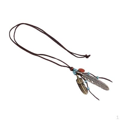 Charms Pendant Necklace With Long Wax