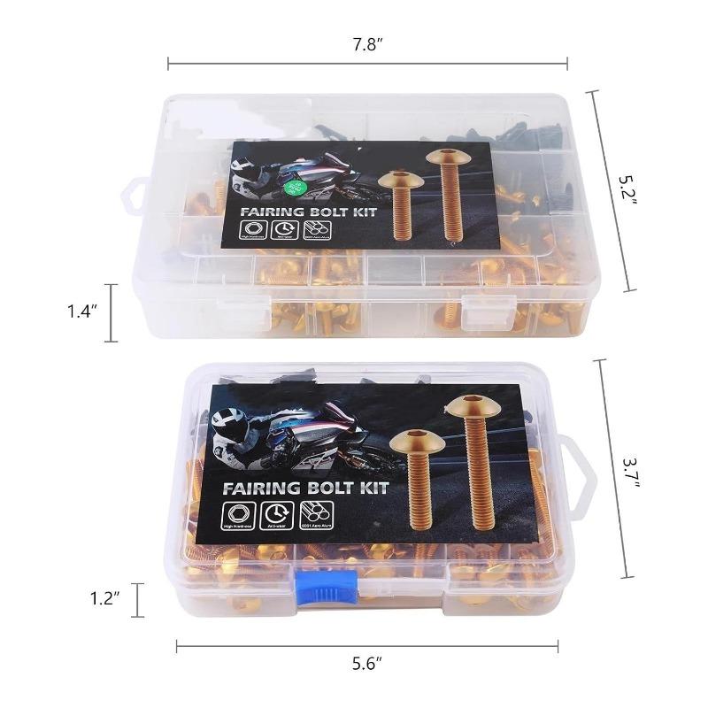 190pcs Screw Set Motorcycle Fairing Screws Kit Accessories Screw For Ducati 899 Zzr1400 KAWASAKI  ZX14R ZZR400 ZX7R ZX9R ZX12R