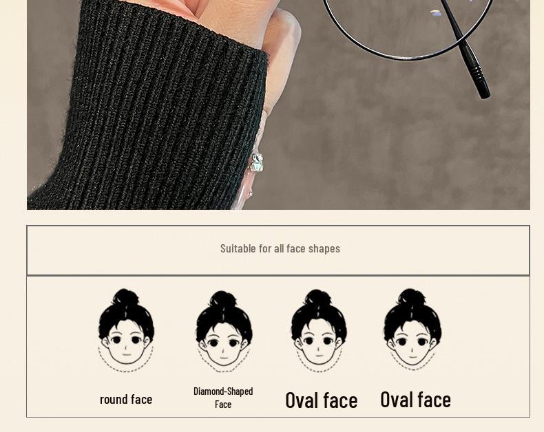 Women's High Power Compact Silver Wire Frame Glasses - Anti-Blue Light, Pure Titanium, Small Pupillary Distance, Ultralight 8807.