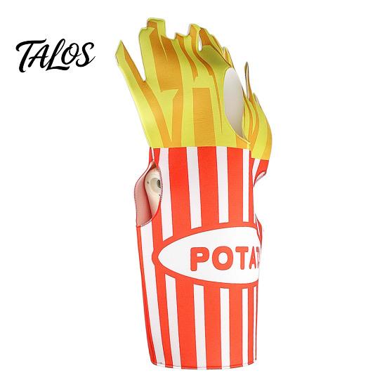 Hooded Food Costume Adults Fast Costume, Unisex Hot Dog Hamburger French Fries Cosplay Dress Up Outfit for Halloween Holiday Party