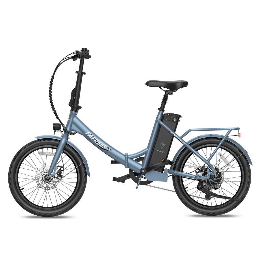 Electric Bicycle Foldable Fafrees 20" 250W Motor 18.2AH Citry Ebike Top Speed 25Km/h 7 Speed Load 120Kg F20 Lasting
