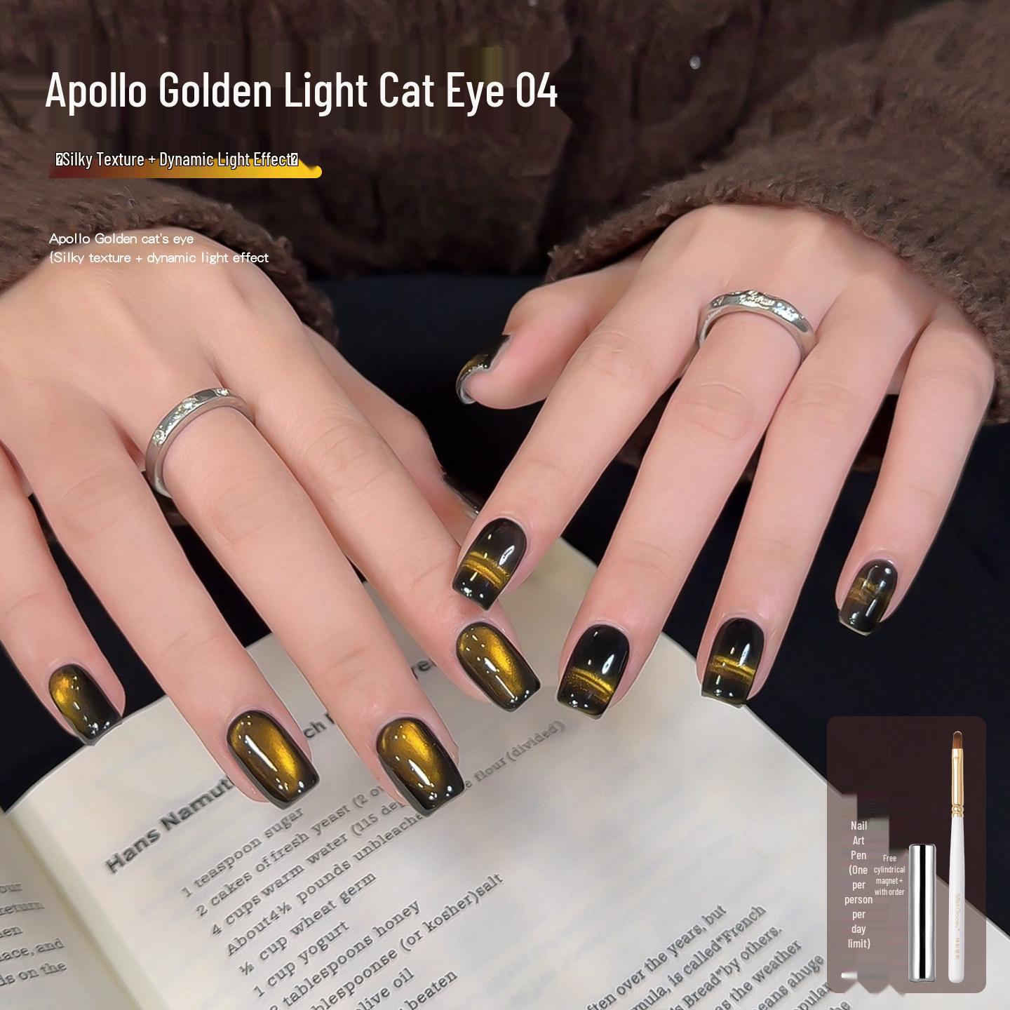 

Apollo Cat Eye Nail Gel - Golden Sparkle Glass Beads Manicure Set 2026.