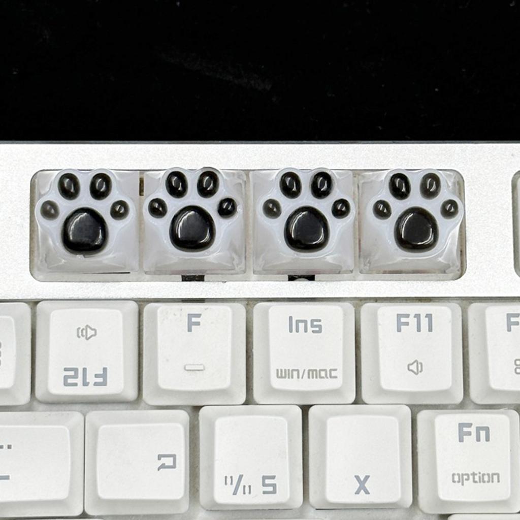 Lovely Cat Claw Resin Keycap for Mechanical Keyboard with Backlights Computer Keyboard Keycaps Replaces