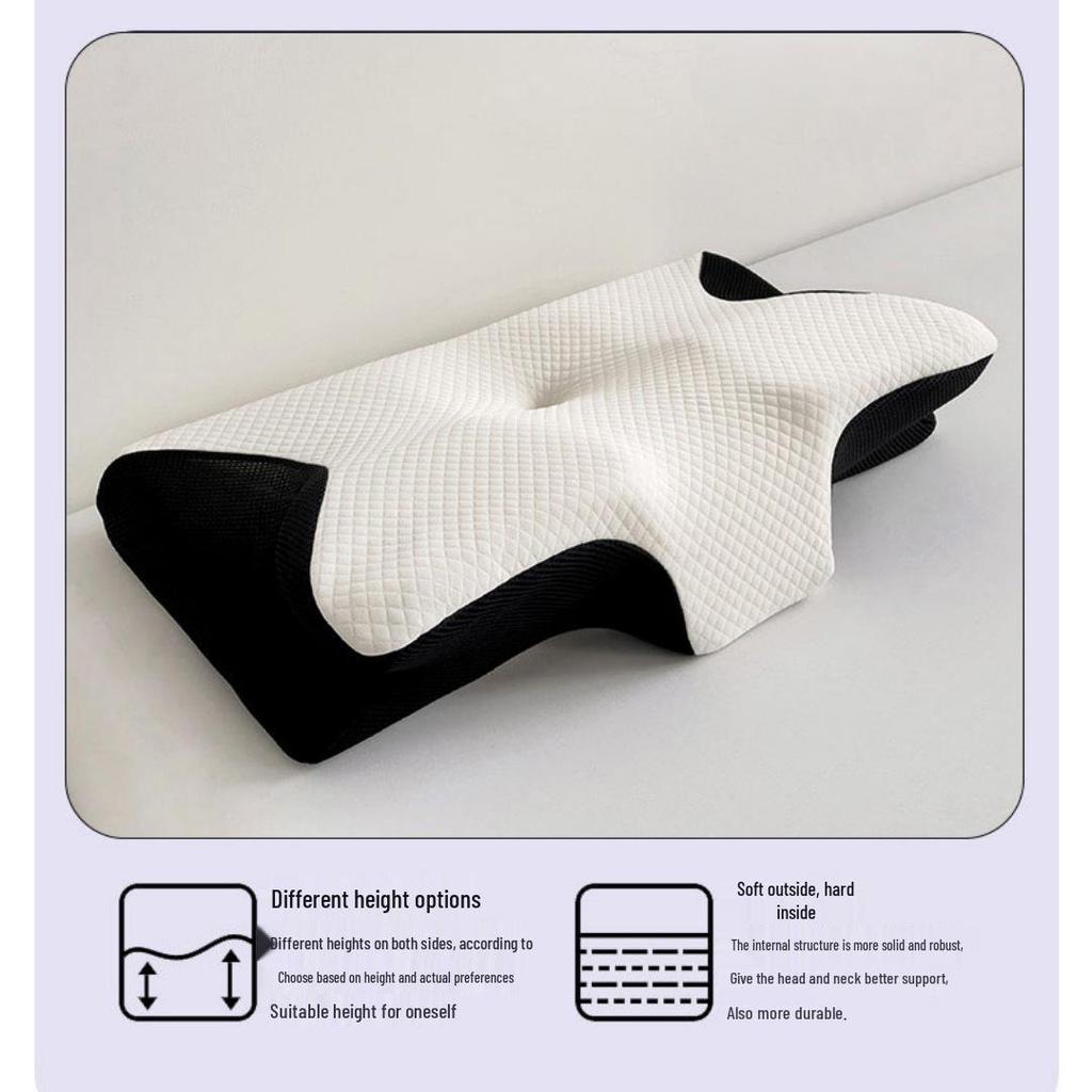 Butterfly-Shaped Memory Foam Neck Support Pillow with Washable Cover