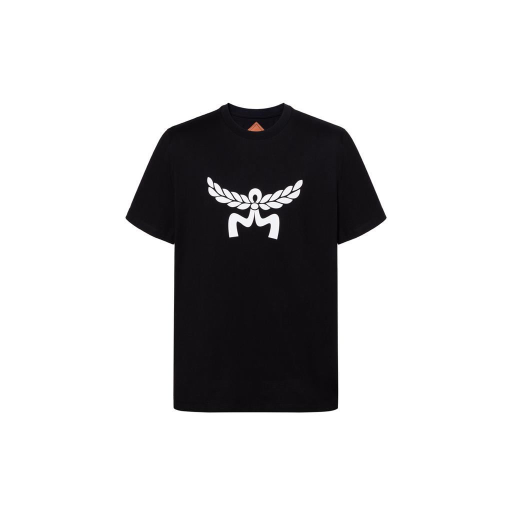 MCM Ss24 Letter Pattern Loose Round Neck Short Sleeve T-Shirt Men Tops Black MHTESMM05BK
