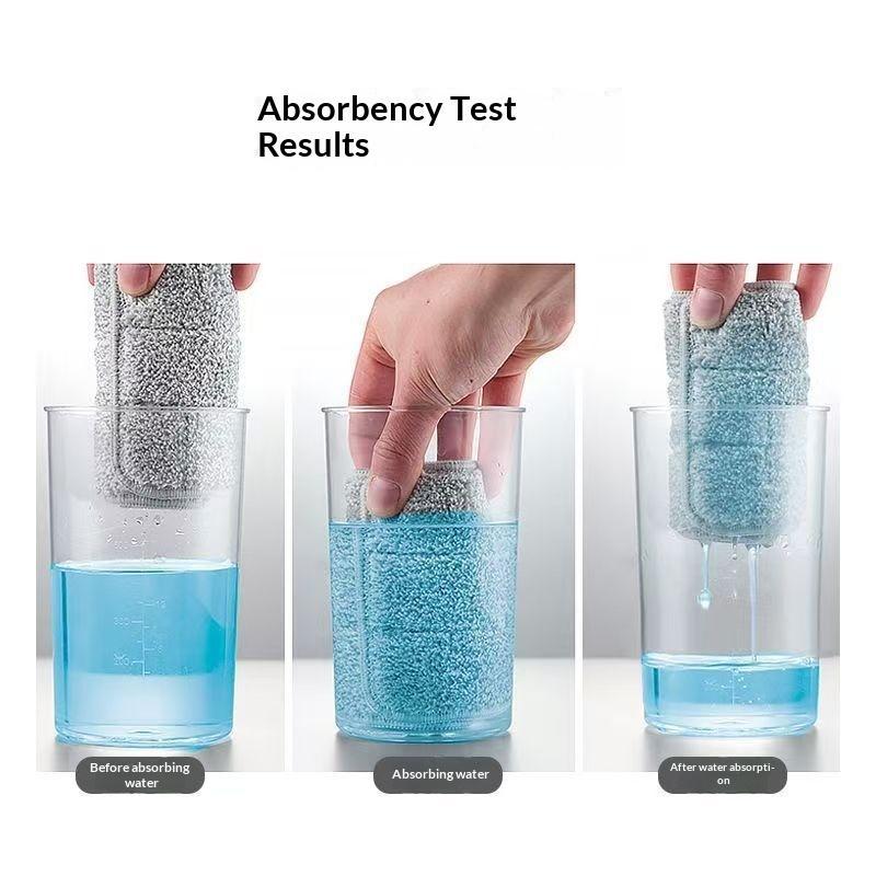 3Pcs Flat Mop Replacement Pads Reusable Thickened Microfiber Absorbent Mop Refill Pads For Spray Mop Dust Mop Cleaning Supplies