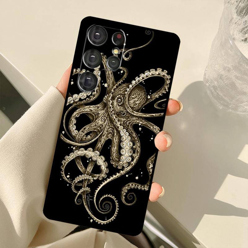 Octopus Ocean Aesthetic Case For Samsung Galaxy S23 S22 S21 Ultra Note 20 S8 S9 S10 Note 10 Plus S20 FE S21 FE Cover