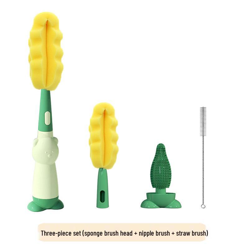 Silicone Baby Bottle & Nipple Cleaning Brush Set