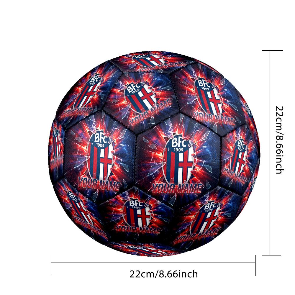 Size 5 Football Custom Name Text, Outdoor Training Soccer BallBologna FC