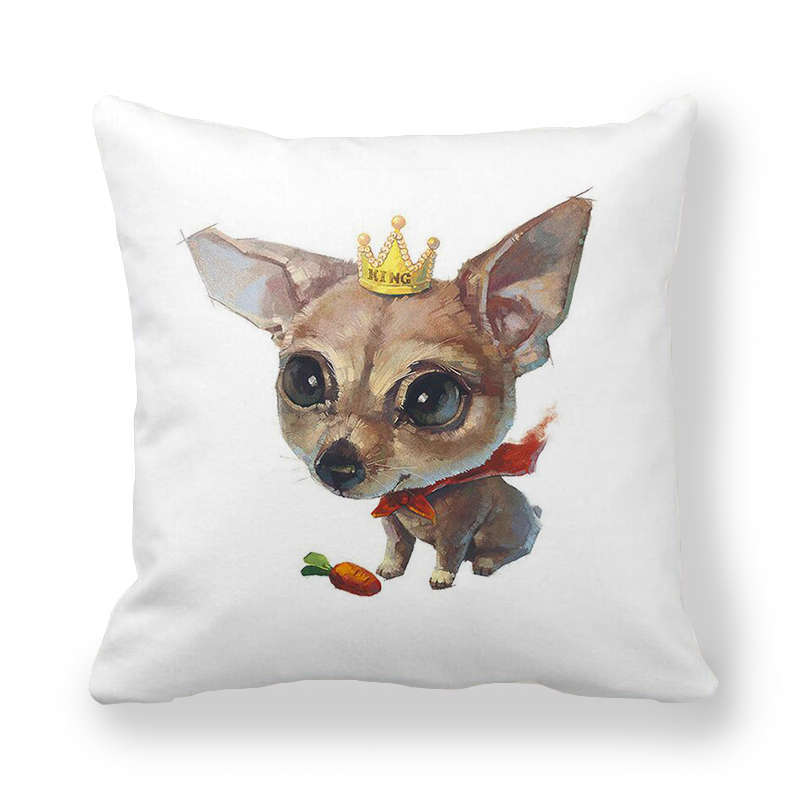 Cartoonish Cute Animal Patterns Digital Printing Short Plush Pillow Covers For Car Sofa Office Cushion Cover Home Goods
