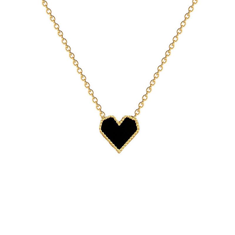Cold Wind Love Fritillary Minimalist Wind Furnace Real Gold Necklace Female Collarbone Chain