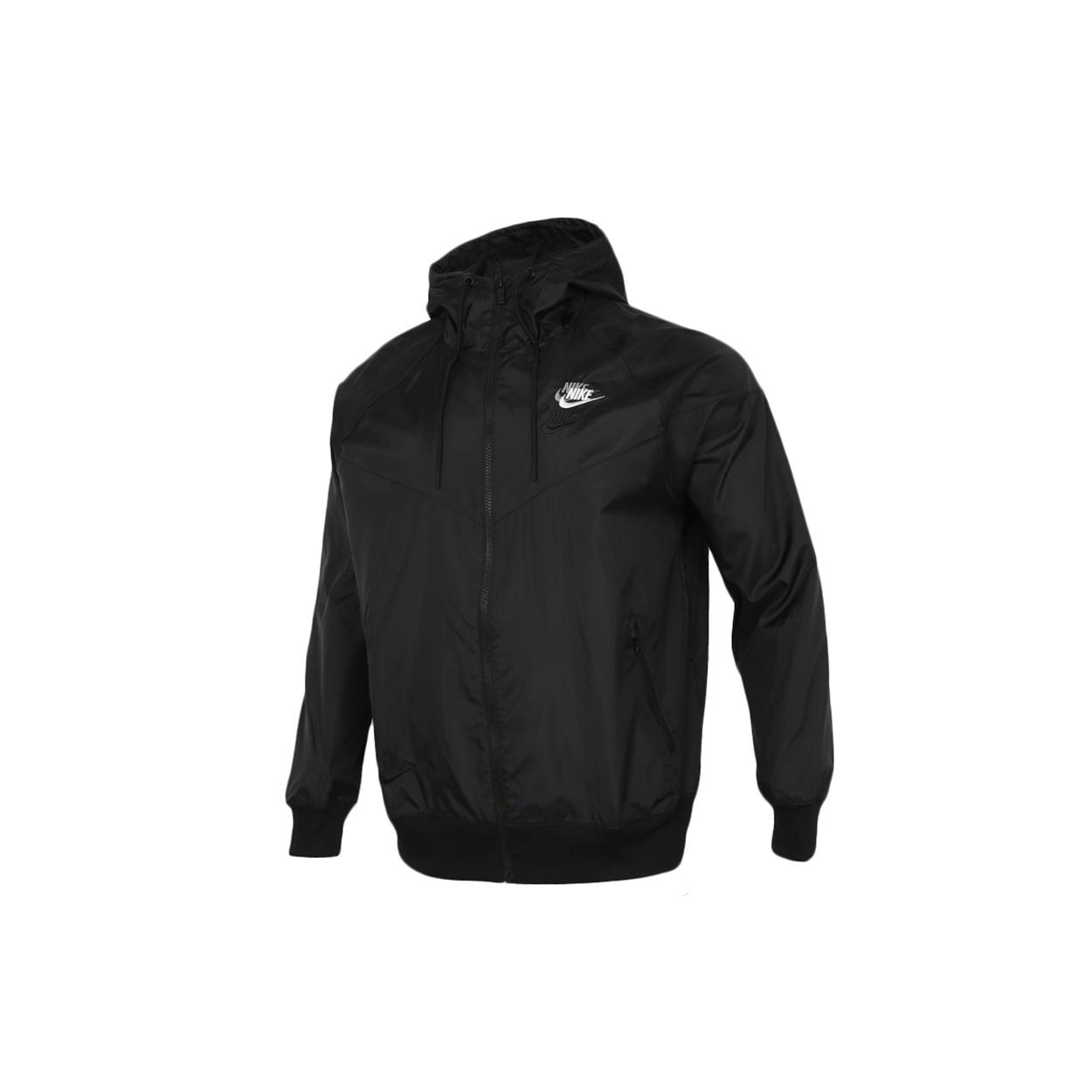 Nike Embroidered Logo Sports Woven Hooded Jacket Autumn Black Men s DM7924-010 XXL