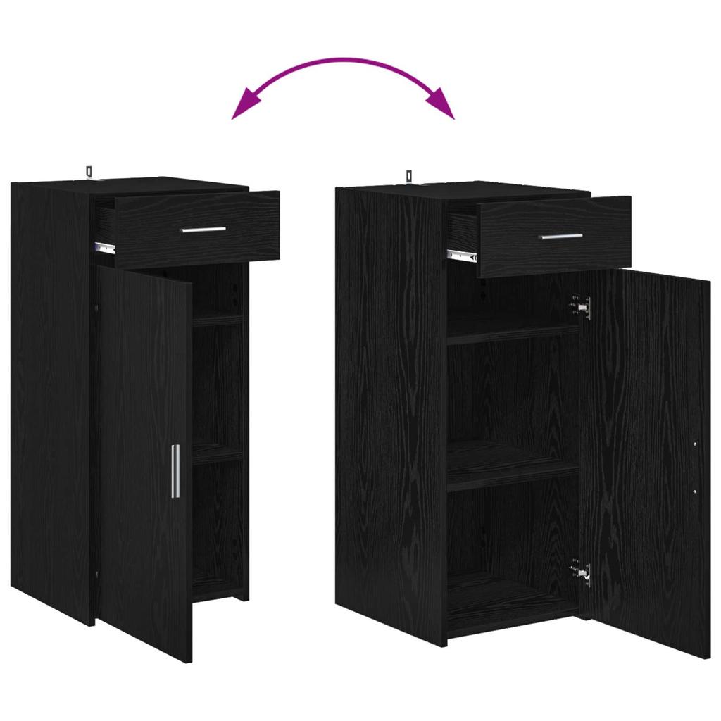 Storage Cabinet Black Oak 40 x 42.5 x 93 cm