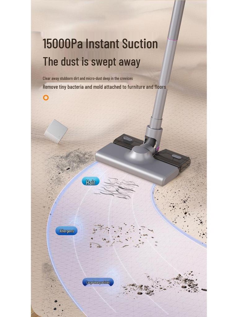 Portable Handheld Wireless Vacuum Cleaner with Strong Suction for Home and Car Use