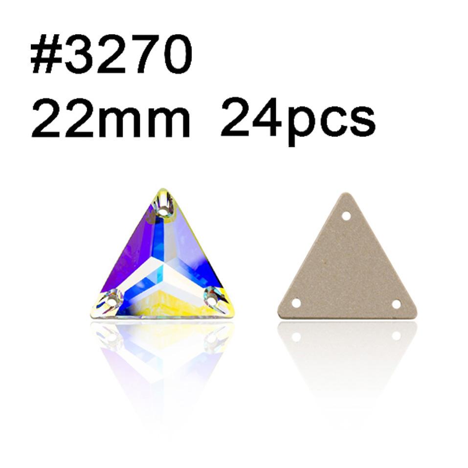 Yanruo AB Color Sew on Glass Crystal Sewing  Rhinestone Crystal Flat Back Rhinestone for Dresses