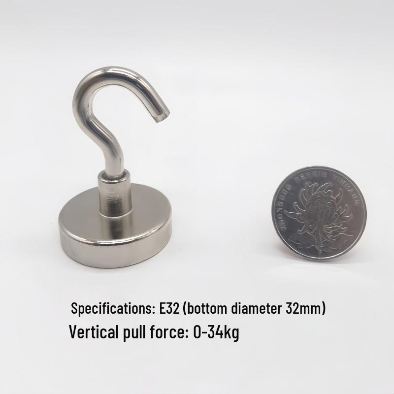 Punch-Free Neodymium Magnetic Hook for Walls & Doors