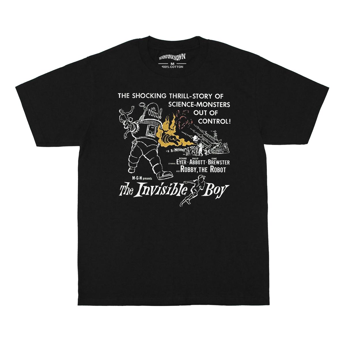 The Invisible Boy TShirt 50S SciFi Movie Forbidden Planet The Day the Earth Stood Still Cotton Short Sleeves Unisexs Shirt S