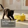 Rechargeable Interactive Cat Toy Low-Profile with Feathers Portable Easy