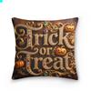 Halloween Pillow Cover Trick Or Treat Boo The Clown Single Side Printing Hidden Zipper Creative Style Home Decoration
