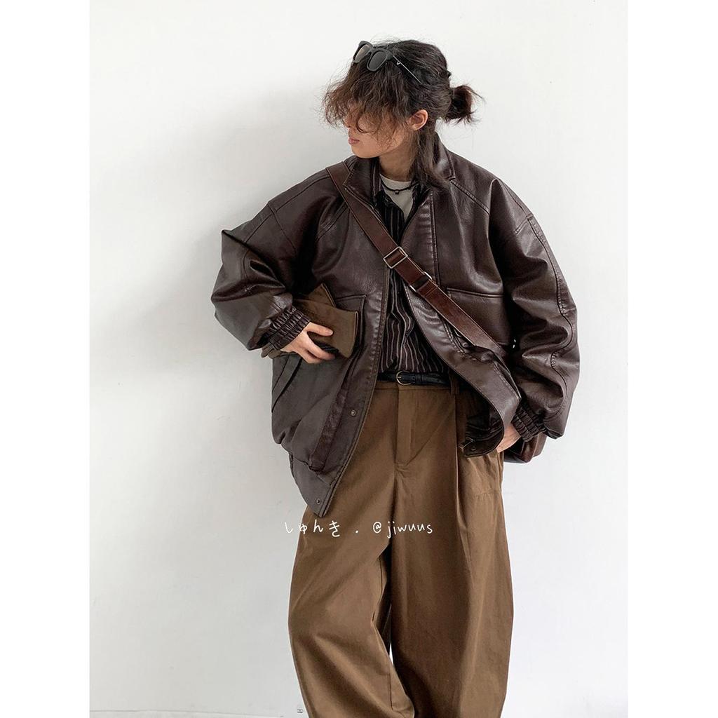Men's Japanese Style High Waist Retro Wide-Leg Pants - Autumn/Winter Slimming Casual Drape Suit Pants