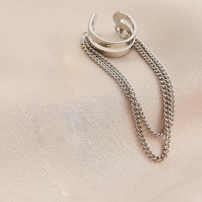 3Pcs Fashion Rhinestone Decor Ear Cuff Earrings for Woman Exquisite Metal Multi-Layer U-Shaped 2026 New Arrival Ear Clip Jewelry