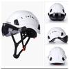 Casco di sicurezza ABS traspirante Cantiere Costruzione di potenza con occhiali Leader Supervisore Personalizzazione anti-smash