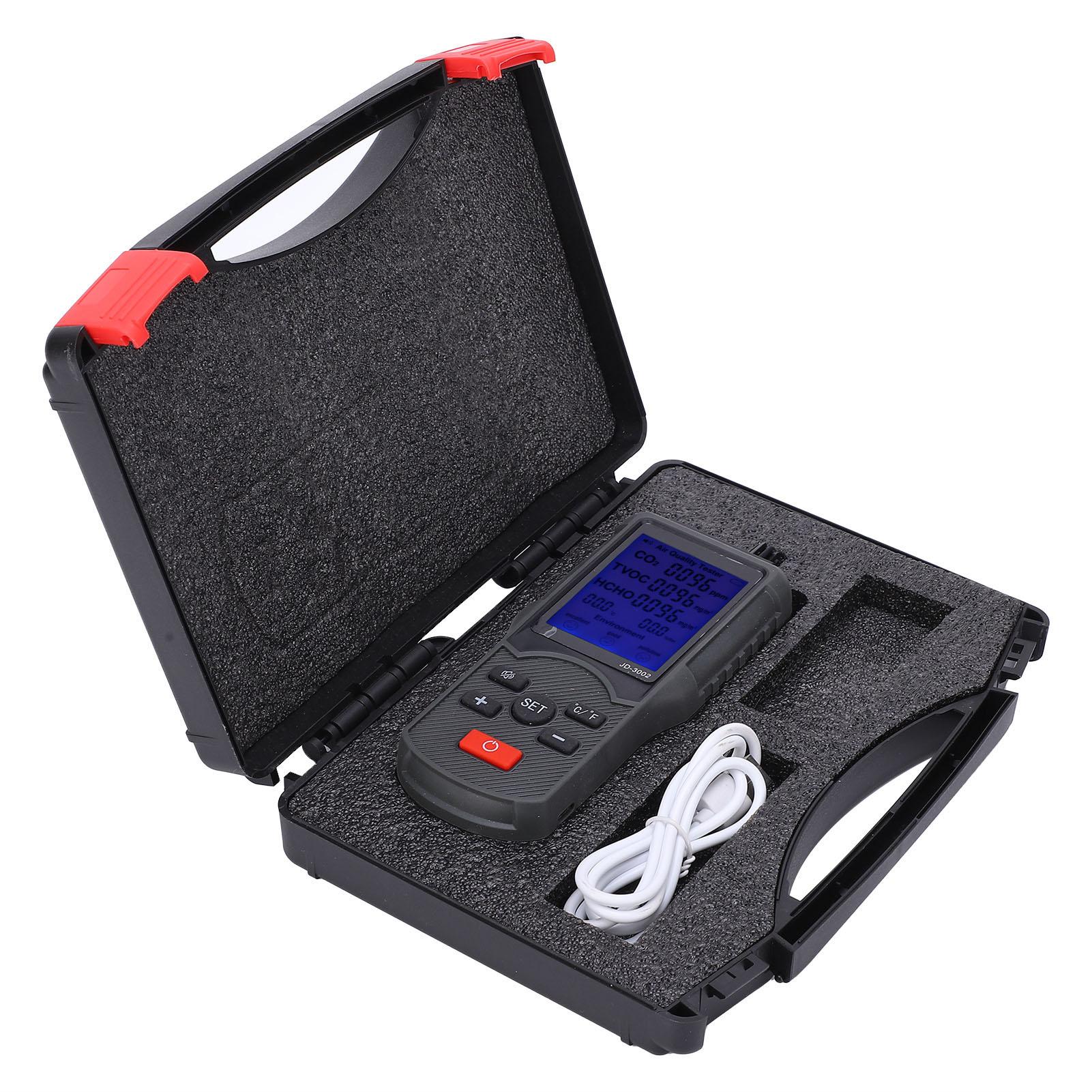 

Монитор качества воздуха CO2 TVOC Детектор температуры и влажности Промышленное испытательное оборудование JD3002