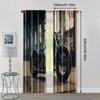 2pc,  Party Window Curtains Garage Motorcycle Vintage Retro Motorcycle Light Filter Festive Backdrops Suitable for Translucent