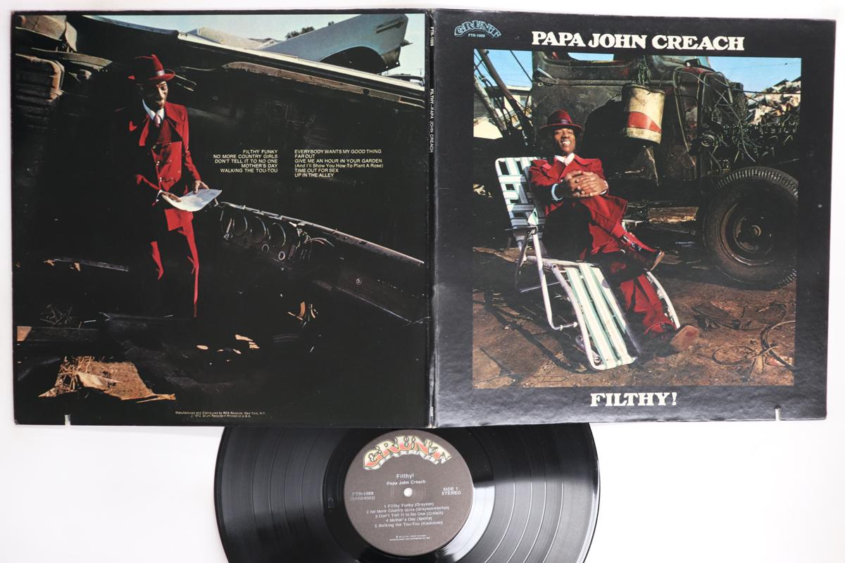 Виниловая пластинка PAPA JOHN CREACH Filthy FTR1009 GRUNT 1972 США SoulFunk Б/у
