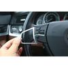 Matte Silver Fit For BMW 5 Series Cover Trim Steering Wheel Button Frame 11-2017