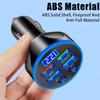 6 in 1 Super Fast Charge Multi Port USB C Car Charger Adapter with Voltmeter for iPhone Samsung Android Phone New Products 2026