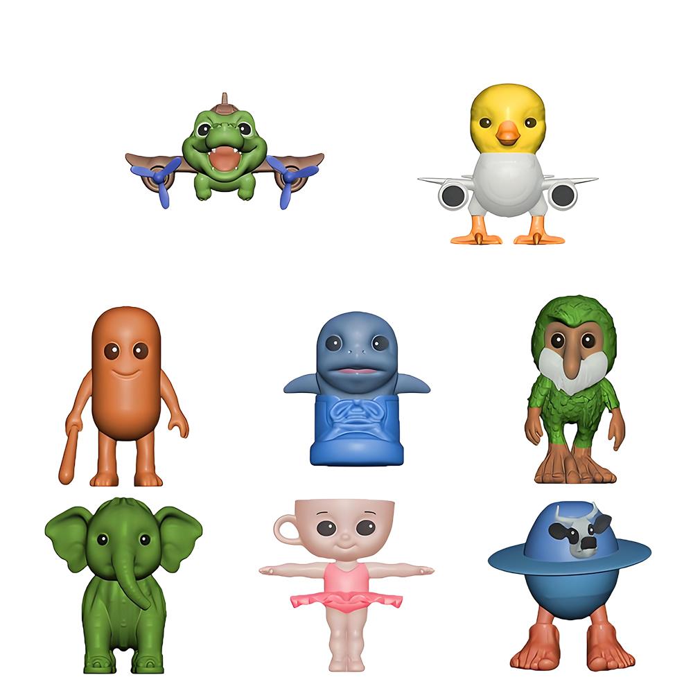 Italienisches Brainrot Actionfiguren-Set Tung Tung Sahur Tralalero Tralala Bombardino Crocodilo Figuren Modell Dekor Spielzeug Geschenke