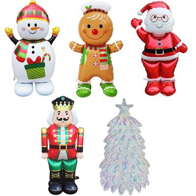 Cross-Border Christmas Party Balloon Stand with Santa, Snowman, and Tree Decorations