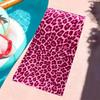 Pattern P-Pink Leopard Lip Print Towel Microfiber beach towel, quick-dry, sand-free, ultra-fine fiber, super soft.