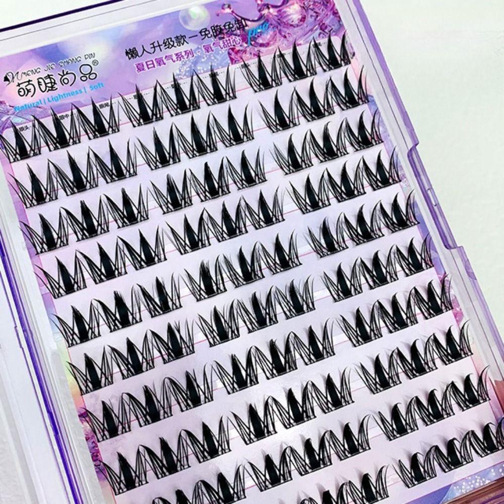 Curled Glue Free Fake Eyelashes Sweet Individual Fake Eyelashes Make Up
