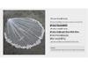 Xinmeiji Women's White Lace Edge Bridal Veil, European & American Style, Single Layer, Wedding & Travel Headpiece V683-1