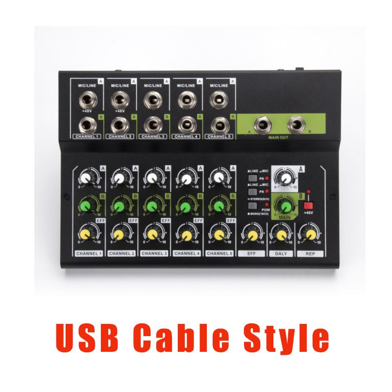 

USB 10-канальный микшерный пульт цифровой аудиомикшер стерео микрофонный/линейный микшеры реверберация и фантомное питание 48 В для записи DJ Live Karaoke