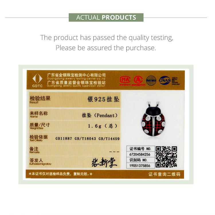 Mărgele de gărgăriță din argint 925 BAMOER, cu smalț roșu, se potrivesc cu brățara originală pentru bijuterii pentru femei