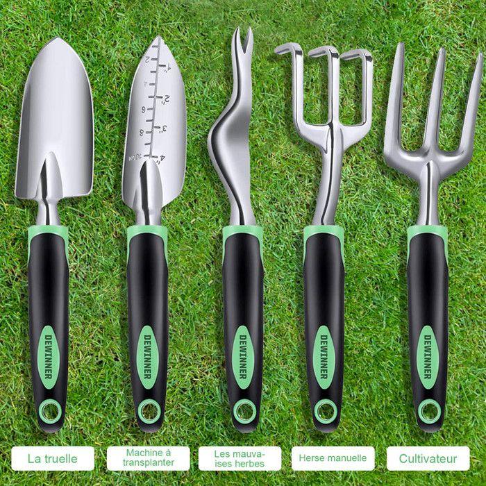 Outils De Jardinage - DEWINNER - Kit De 11 Pièces - Soin Des Plantes - Cadeau De Jardin - Manuel