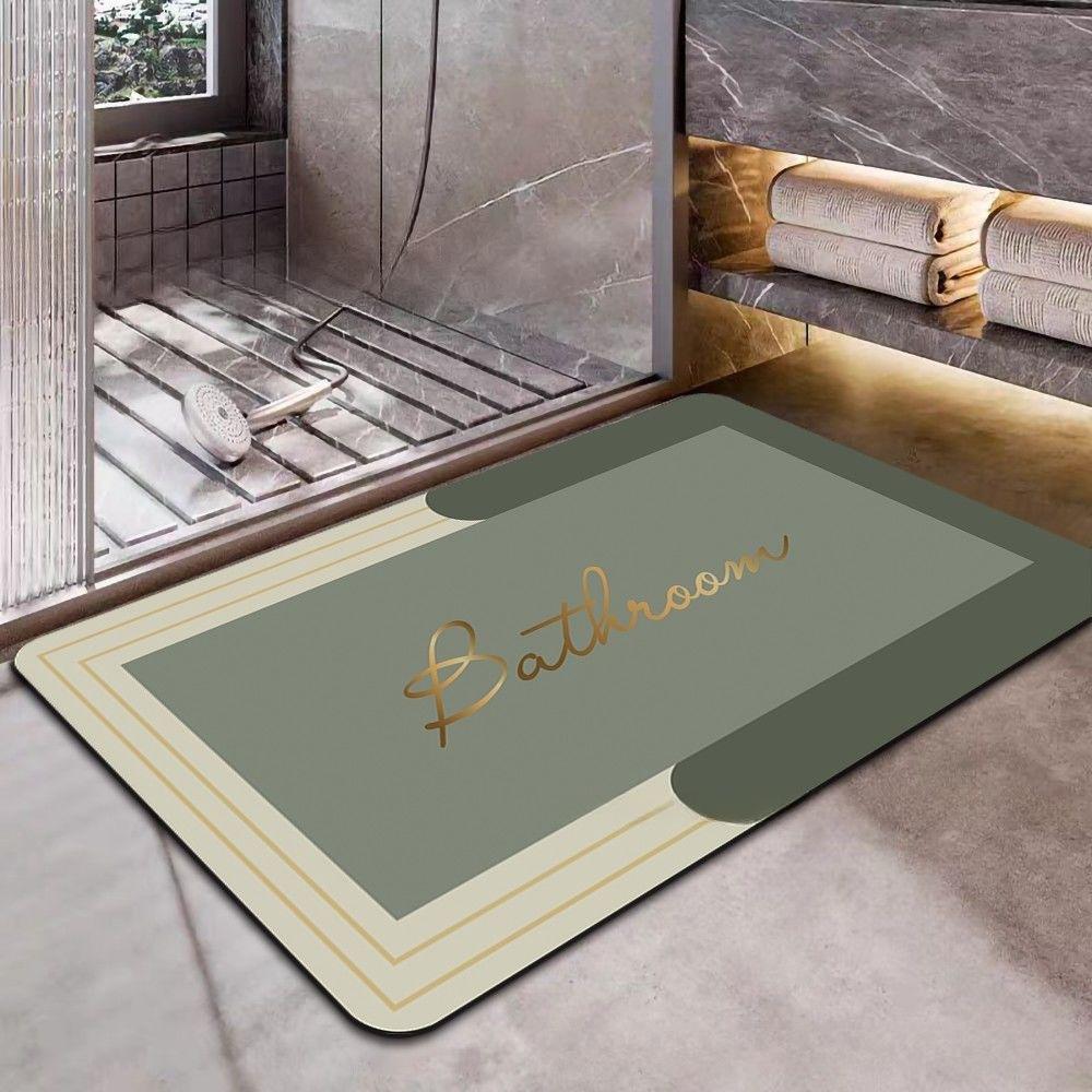 Bathroom Floor Mat Easy To Maintain Door Mat Bathroom Absorbent Anti Slip Quick Drying Foot Mat