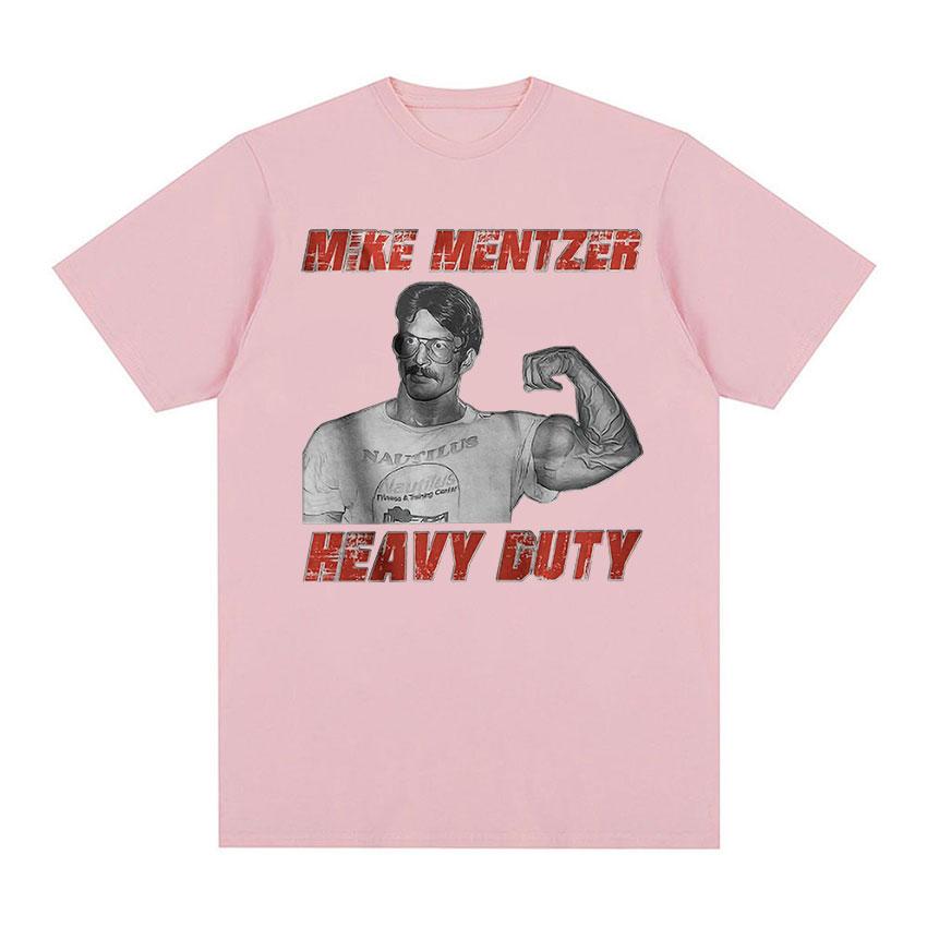 2025 Summer Vintage Mike Mentzer Graphic Man Bodybuilder Print Short Sleeve Men's 100% Pure Cotton Printed T-shirt Streetwear