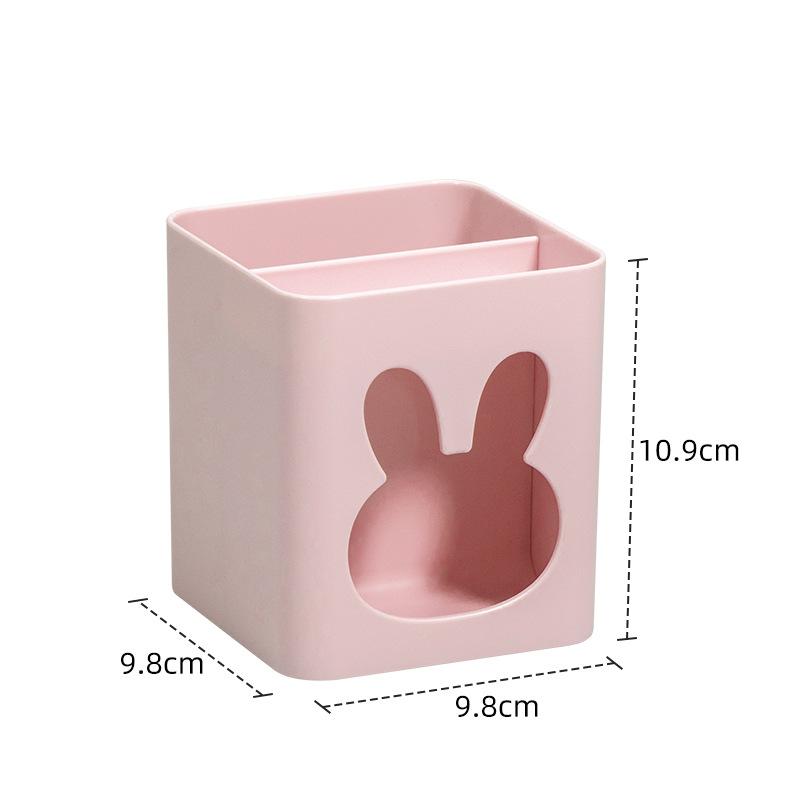Cute Creative Bear Plastic Pen Holder Desktop Storage Organizer For Office Student
