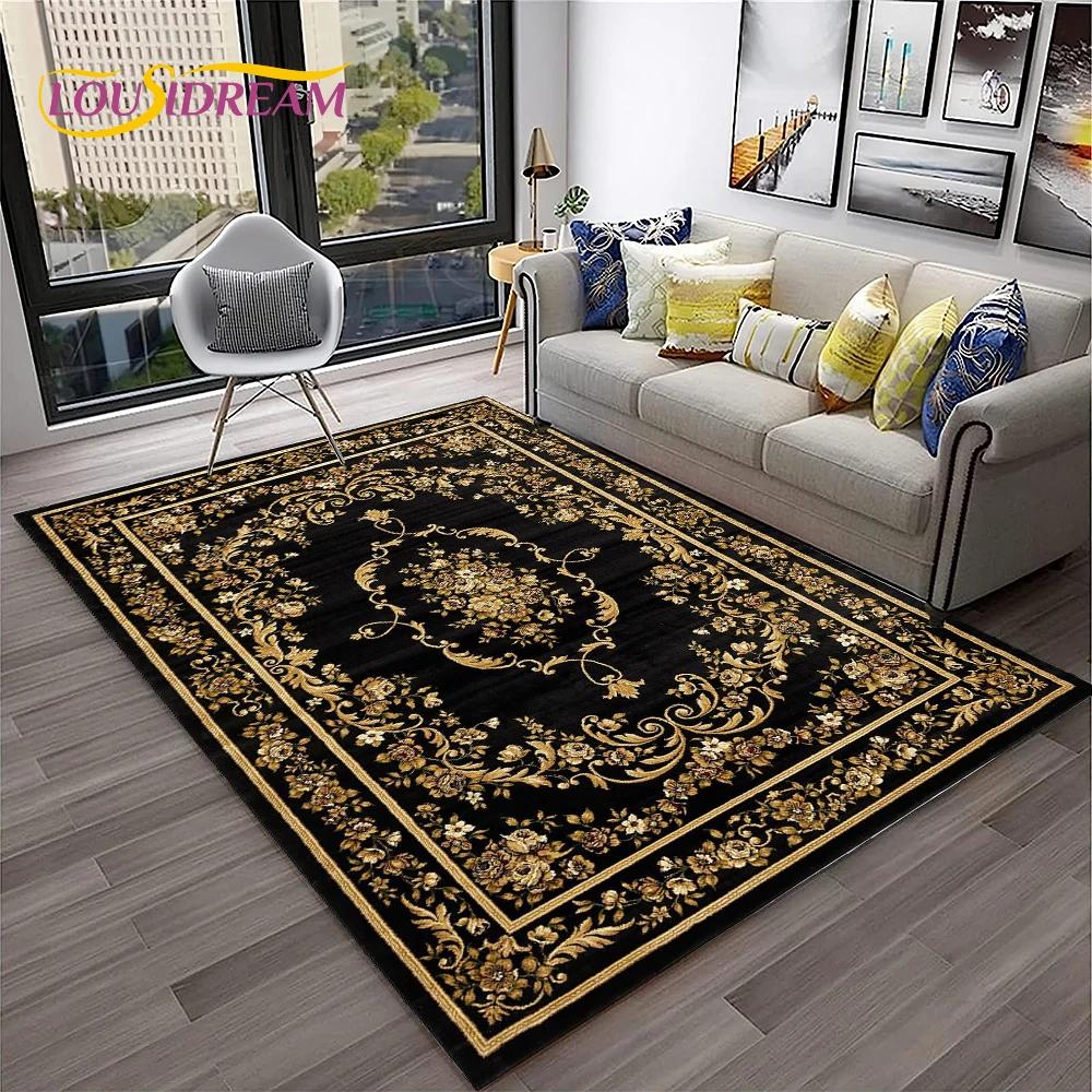 Turkey Bohemian Persian Flower Carpet Rug for Home Living Room Bedroom Sofa Doormat Kitchen Decor,Area Rug Non-slip Floor Mat