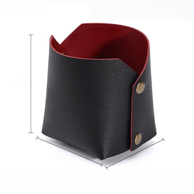 Nordic Folding Entryway Key Leather Storage Box PU Storage Tray Desktop Cosmetic Remote Control Sundry Storage Basket Pen Holder