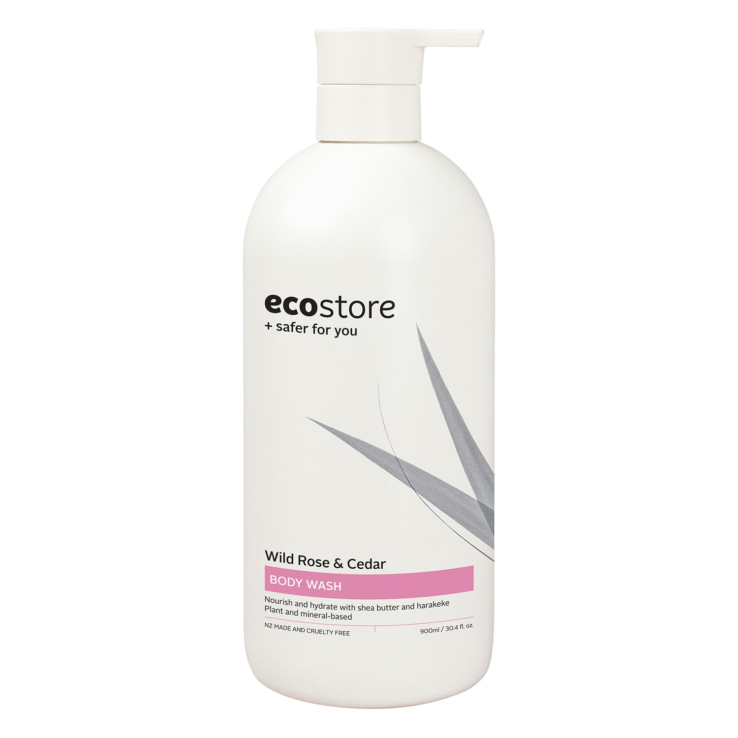 ecostore Body Wash [Wild Rose & Cedar] 900mL Body Soap Body Care Plant-derived Gentle on Skin