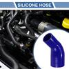 X AUTOHAUX 1pc Inner Diameter 51-76mm Length 45 Degree Blue Silicone Hose Silicone Tube