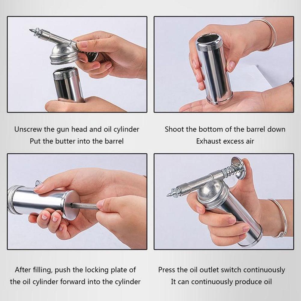 80cc Kapazität Ausgangsdruck Öler Mini Fettpresse Maschine Handheld Hochdruck Kraftstoffspender Handwerkzeuge Mini Ölpresse